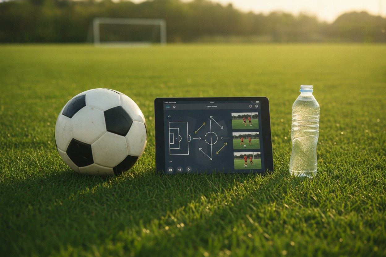 Online futbol koçluğu tablet ve saha